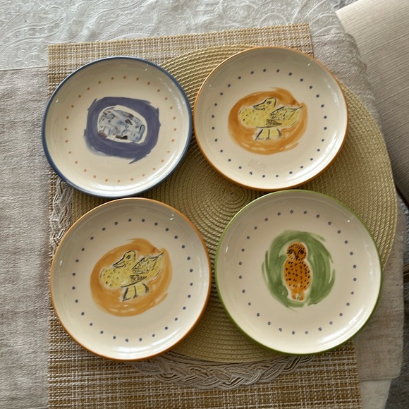 Pfaltzgraff Other - Set of 4 Pfaltzgraff PISTOULET 7" Bread/Butter Plates, Fun Graphics, Jana Kolpen